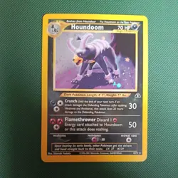 SWIRL Houndoom 4/75 Holo Rare Neo Discovery Pokemon Near Mint With Swirl By Foot - Image 2