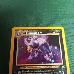 SWIRL Houndoom 4/75 Holo Rare Neo Discovery Pokemon Near Mint With Swirl By Foot - Image 5