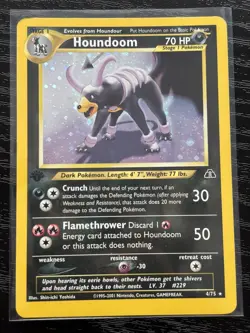 Houndoom (4) - Neo Discovery 1st edition (N2) 04/75 / Holo Rare (LP) - Image 3