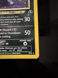 Pokemon TCG Houndoom Neo Discovery Holo Card 4/75 Rare - Image 4