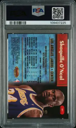 1998 Bowman’s Best Shaquille O’Neal Best Performers Refractor PSA 10 /200 BP1 - Image 2