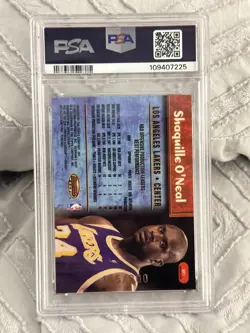 1998 Bowman’s Best Shaquille O’Neal Best Performers Refractor PSA 10 /200 BP1 - Image 5