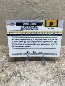 Topps Chrome 2026 Konnor Griffin #74 Rookie Card Pittsburgh Pirates - Image 2