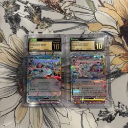 2 Lot Of Japanese Pokemon Glaceon CGC Pristine 10 Sylveon CGC Pristine 10 - Image 1