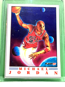 Michael Jordan 1991 wheaties fleer pro visions insert card RARE - Image 1