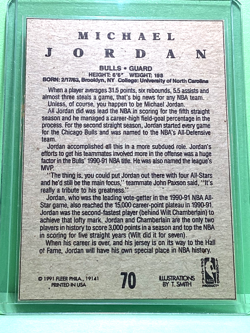 Michael Jordan 1991 wheaties fleer pro visions insert card RARE - Image 2