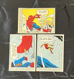 1966 Donruss Marvel (3) Different MCU Comic Card Lot - Image 1