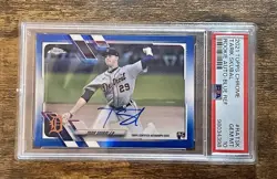 2021 Topps Chrome Tarik Skubal Rookie Auto Blue Refractor /150 PSA 10 Pop 10 - Image 1