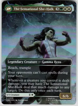 Jennifer Walters Borderless 0328 Foil 328 Marvel Super Heroes MTG - Image 2
