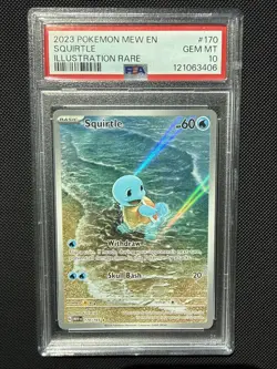 2023 Pokemon S&V 151 Squirtle Illustration Rare 170/165 PSA 10 English - Image 1