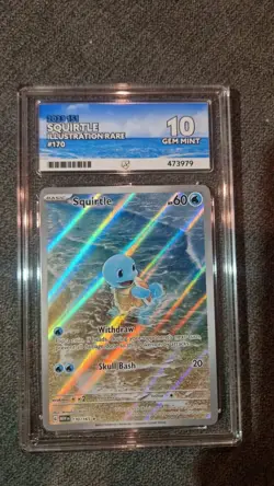 ACE 10 - Squirtle IR 170/165 151 Pokemon Card English - GEM MINT PSA 10 BGS - Image 1