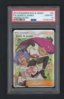 PSA 10 Jessie & James 68/68 Hidden Fates 2019 English Pokemon - Image 1