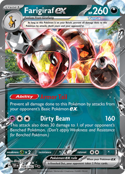 Pokemon - Farigiraf ex - 108/162 Ultra Rare -Temporal Forces -NM/M - Image 1