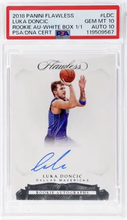 2018 Panini Flawless Luka Doncic Rookie Autographs 1/1 PSA 10 Auto 10 RC ~Rare - Image 1