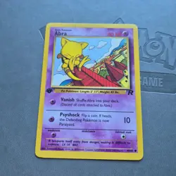 Pokemon - Abra 49/82 Common Team Rocket Pokemon 1st Edition NM - Image 1