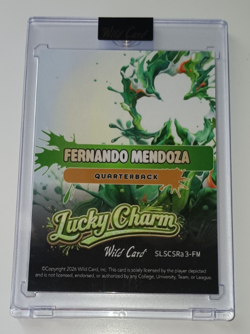 Fernando Mendoza 2026 #1 Draft Pick Wild Card Lucky Charms Rookie 1/1 - Image 2