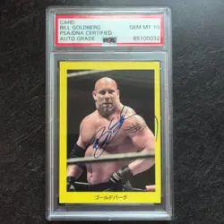 BILL GOLDBERG AUTO Trading Card WWF Wrestling signed graded slab PSA GEM MINT 10 - Image 1