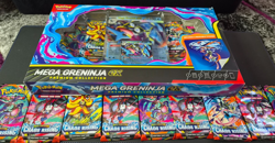 Mega Greninja EX Premium Collection Box + 9 Chaos Rising Booster Packs - Image 5