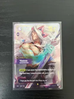 Yasuo, Windrider 235*/221 Overnumbered Signed - Riftbound Spiritforged RARE - Image 2