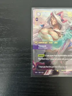 Yasuo, Windrider 235*/221 Overnumbered Signed - Riftbound Spiritforged RARE - Image 4