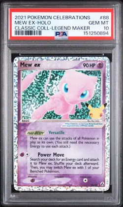 (PSA 10) Pokemon: Celebrations Classic – Mew ex #88 [Legend Maker] - Image 1