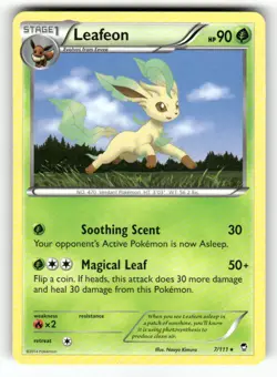 Leafeon 7/111 Rare Furious Fists Pokemon Moderately Played - Image 1