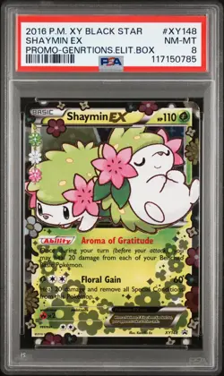 2016 POKEMON XY BLACK STAR PROMO GENERATIONS ELITE TRAINER BOX SHAYMIN EX PSA 8 - Image 1
