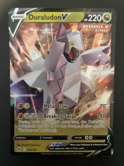 Pokemon TCG Duraludon V Crown Zenith 103/159 Holo Ultra Rare - Image 1