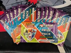 Pokemon LOT OF 10 BOOSTER PACKS SEALED Prize Pack Series 4 TCG- STAMPED CARDS - Image 1