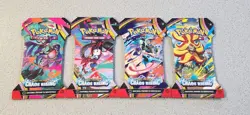 ART SET Lot of 4 ~ Pokemon TCG: Chaos Rising Sleeved Booster Pack Cards Mega ME - Image 2