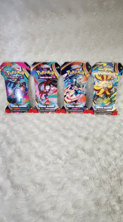 ART SET Lot of 4 ~ Pokemon TCG: Chaos Rising Sleeved Booster Pack Cards Mega ME - Image 5