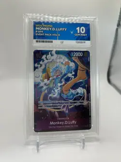 ONE PIECE Monkey D Luffy P-099 Event Pack Vol.8 Ace Gem Mint 10 Pop 6 - Image 1