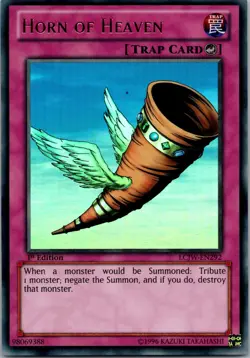 Yugioh Horn of Heaven LCJW-EN292 1st Edition Ultra Rare NM - Image 1