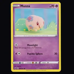 Munna 087/202 Sword & Shield Asako Ito Art Pokemon TCG NM - Image 1