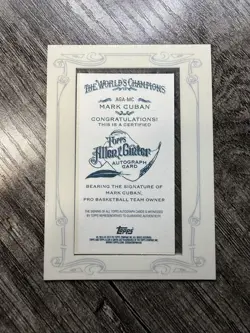 Mark Cuban 2013 Topps Allen & Ginter Framed Mini Auto Shark Tank Mavericks NM+ - Image 2