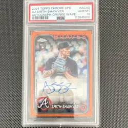 2024 Topps Chrome AJ Smith-Shawver Orange Wave #RA-AJS PSA 10 - Image 1