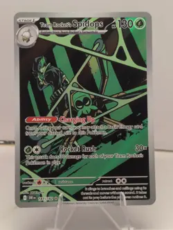 Team Rocket's Spidops 187/182 Illustration Rare Destined Rivals Pokemon NM - Image 1
