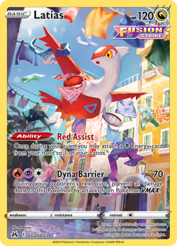 Latias GG20/GG70 Holo Crown Zenith Galarian Gallery Pokemon NM - Image 1