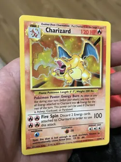 Pokemon TCG Charizard Base Set Holo Unlimited Rare Card 4/102 - Image 2