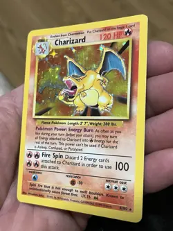 Pokemon TCG Charizard Base Set Holo Unlimited Rare Card 4/102 - Image 3