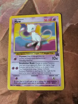 Mew #8 Black Star Promo Pokemon card 1999-2000 Non-holo / good condition - Image 1