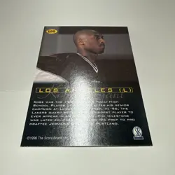 1996 Score Board All Sport PPF - Kobe Bryant #185 (RC) Lakers EX-NM - Image 5