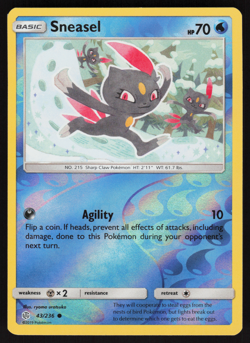 Pokemon TCG - Cosmic Eclipse - Sneasel 43/236 Holo - NM - Image 1