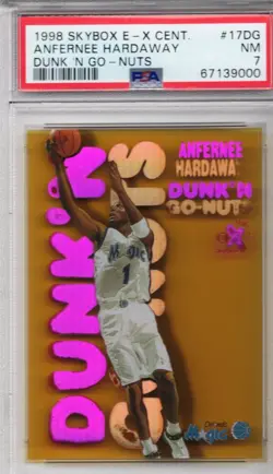 Anfernee Hardaway 1998 Skybox E-X Century Dunk 'N Go-Nuts Card #17DG - PSA 7 - Image 1
