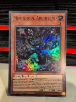 Yugioh Mimighoul Archfiend INFO-EN093 Super Rare 1st Edition NM - Image 1
