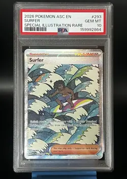 Surfer 293/217 Ascended Heroes Special Illustration Rare PSA 10 Pokemon TCG - Image 1