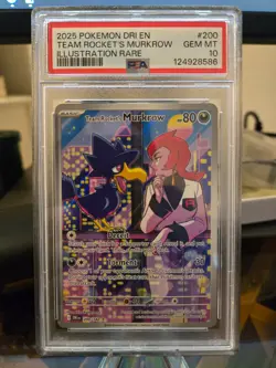 2025 Pokemon Destined Rivals Team Rocket's Murkrow 200/182 PSA 10 - Image 3