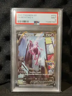 Pokemon TCG Mewtwo V 072/078 Alt Art Full Art Holo Ultra Rare Pokemon Go PSA 9 - Image 1