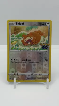 Peelable Ditto Bidoof | 059/078 Eng | Pokemon GO | Reverse Holo | 2022 - Image 1