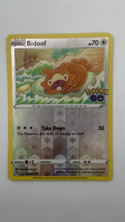 Peelable Ditto Bidoof | 059/078 Eng | Pokemon GO | Reverse Holo | 2022 - Image 4